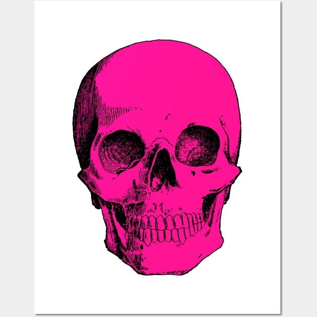 Pink Skull Wall Art by JadeTees